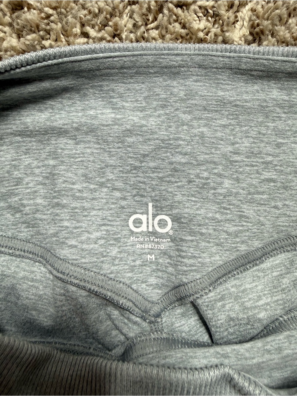 Alo Yoga High Waisted Alosoft Lounge Leggings Athletic Heather Gray - Picture 5 of 7